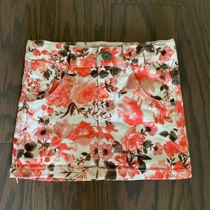 12-18M jean miniskirt with roses